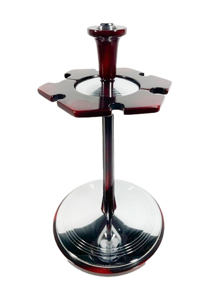 Glo-Hill 6 Piece Bar Tool Set with Carousel Stand in Cherry Bakelite ...