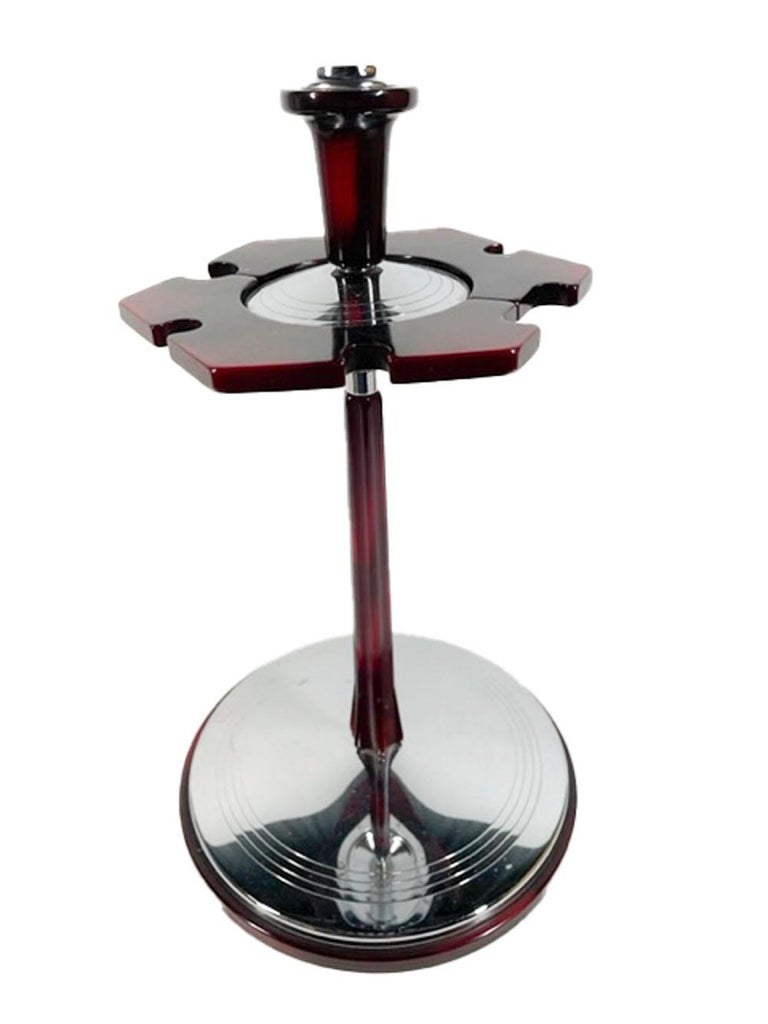 Glo-Hill 6 Piece Bar Tool Set with Revolving Stand in Red Bakelite and ...