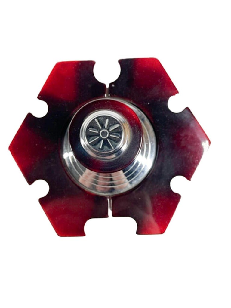 Glo-Hill 6 Piece Bar Tool Set with Revolving Stand in Red Bakelite and ...