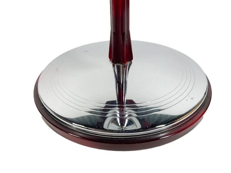 Glo-Hill 6 Piece Bar Tool Set with Revolving Stand in Red Bakelite and ...