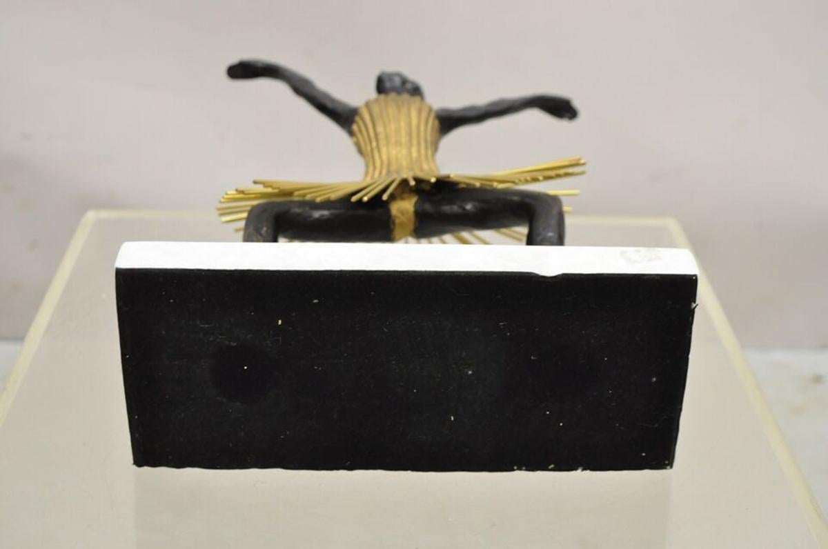 Global Views Bauhaus Grande Plié Bronze Ballerina Dancer Statue Sculpture 3