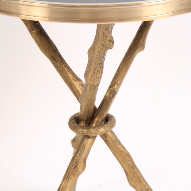 Global Views Brass and Granite Twig Table at 1stDibs
