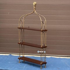 Global Views Gilted Wrought Iron Tassel Foot Wall Mounted Etagere