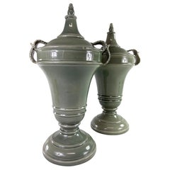 Global views Italian terra-cotta sage green large vessels