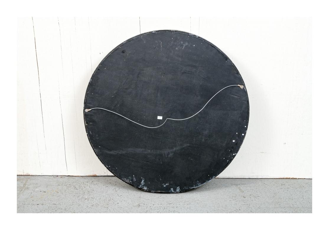 Contemporary Global Views Large Decorative Substantial Circular Wall Mirror For Sale