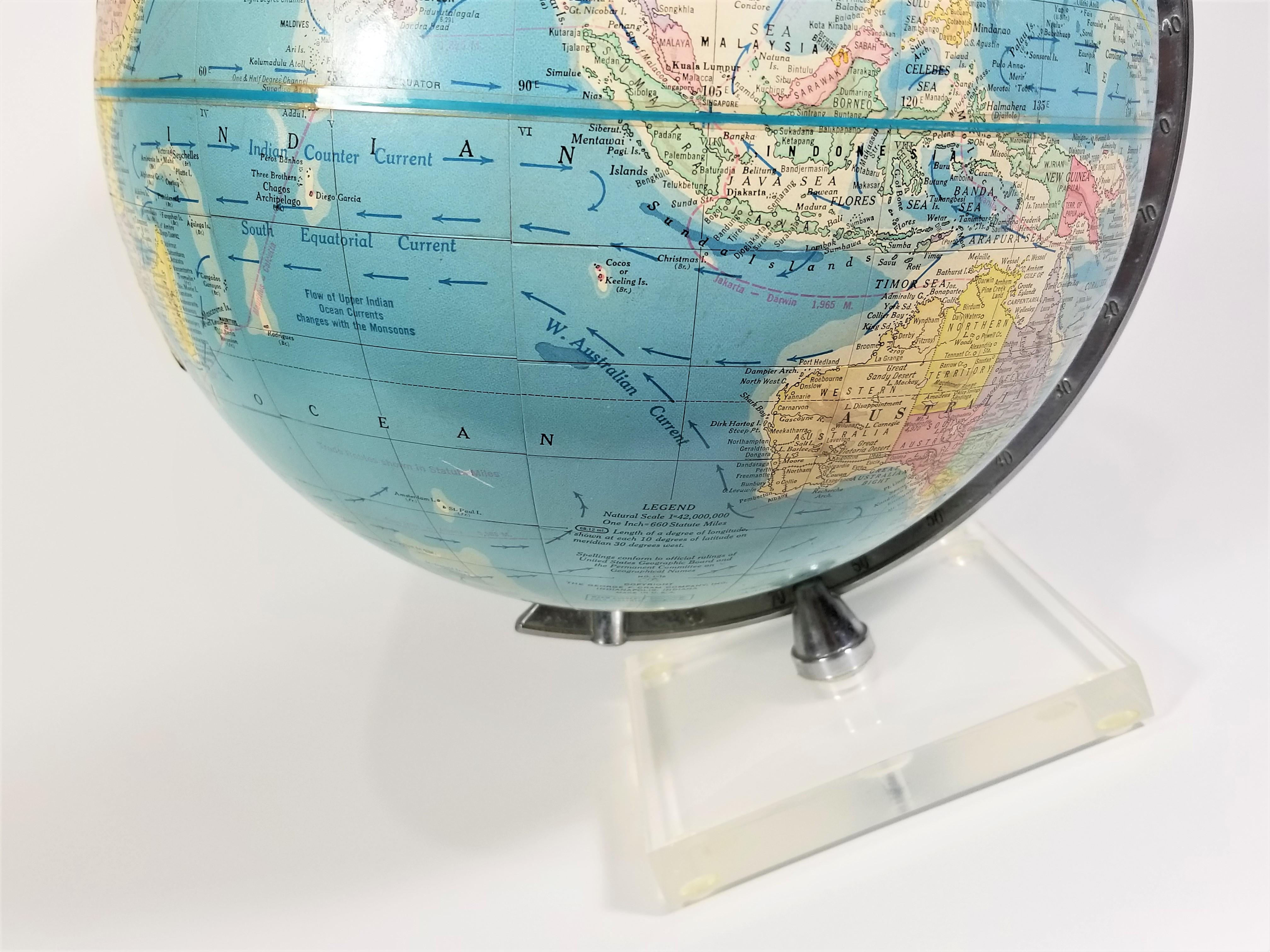 Globe 1960's Cram's with Lucite Base 6