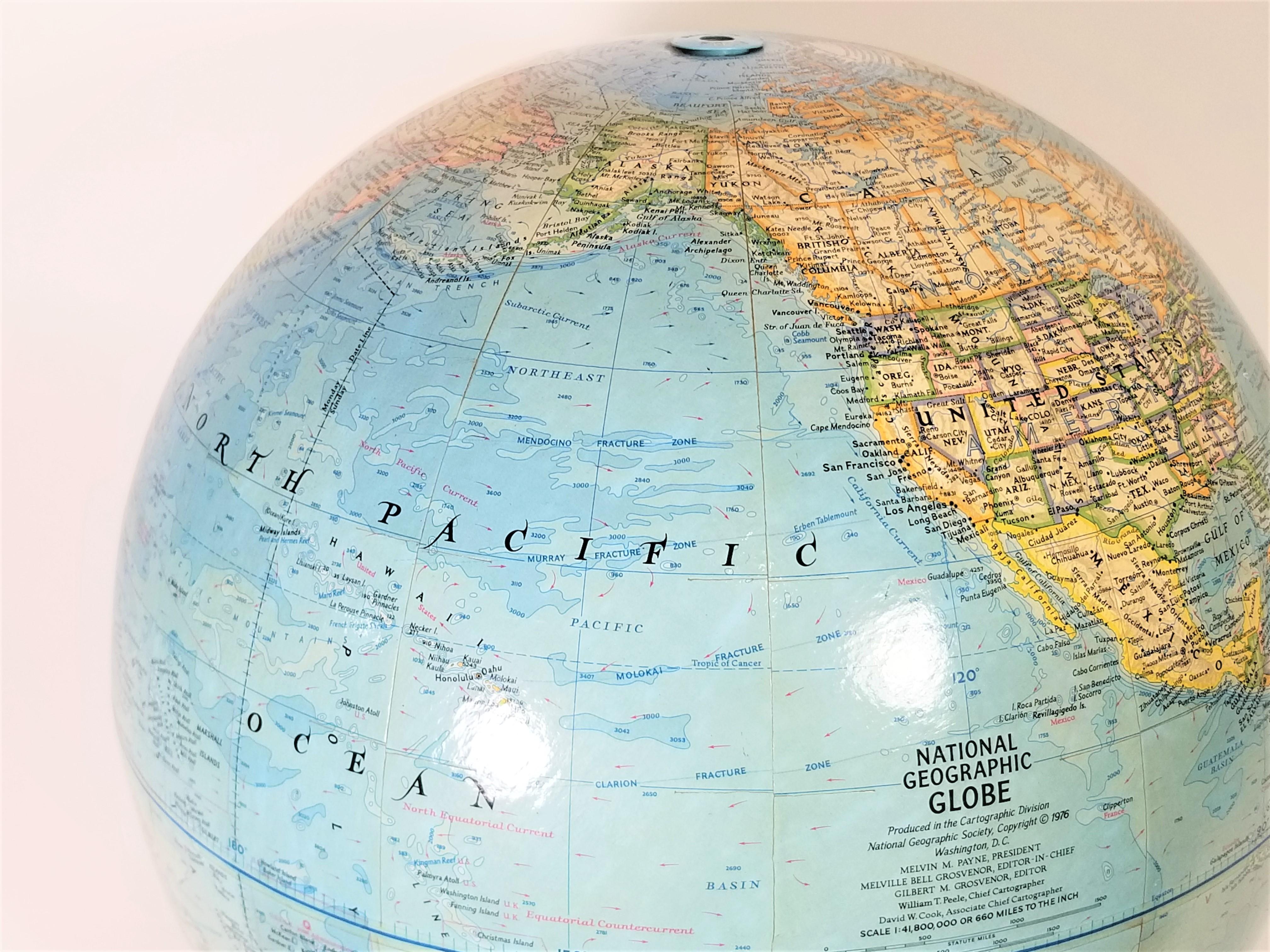 Globe 1976 National Geographic World Globe 3