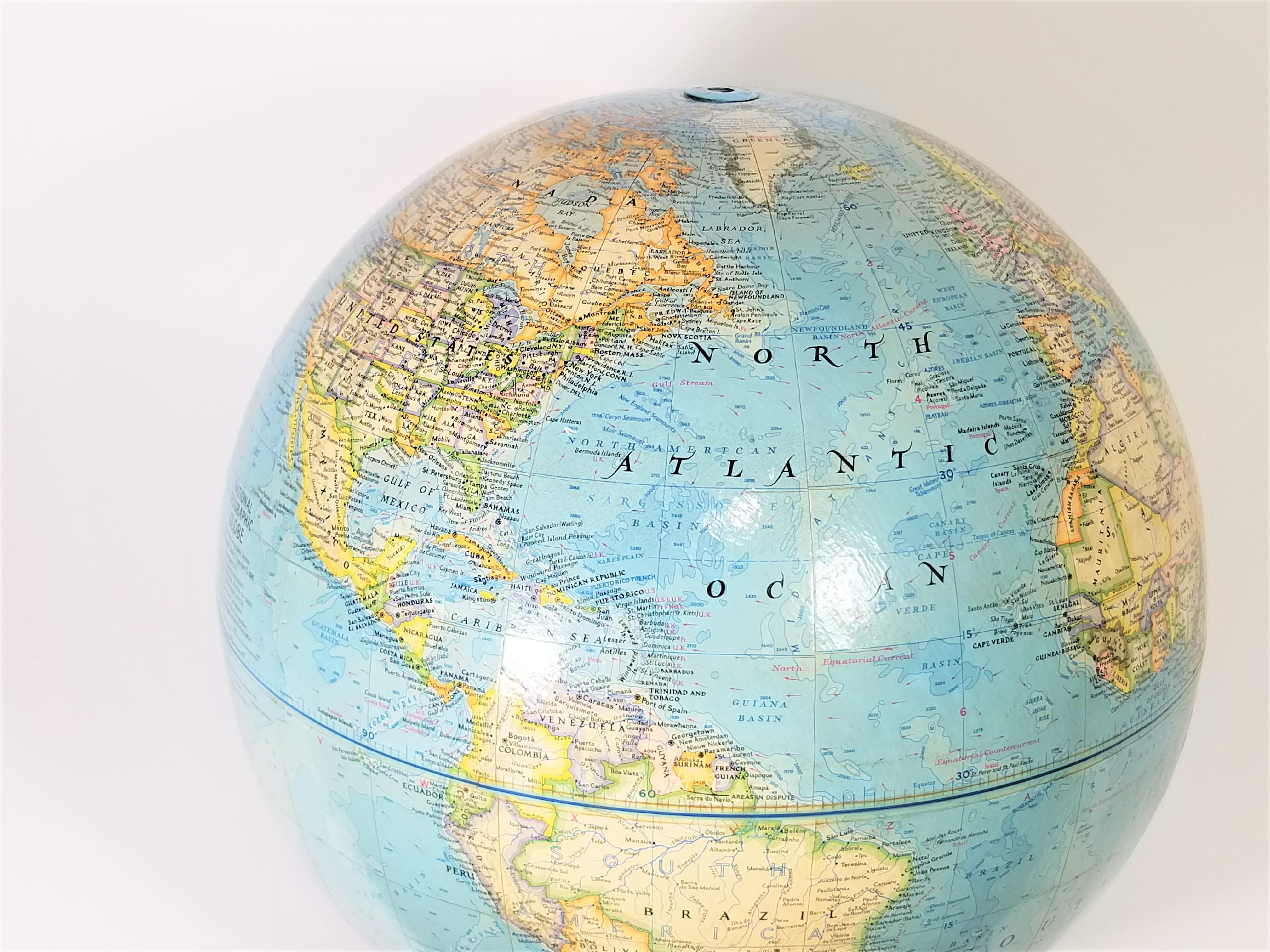 Globe 1976 National Geographic World Globe 4