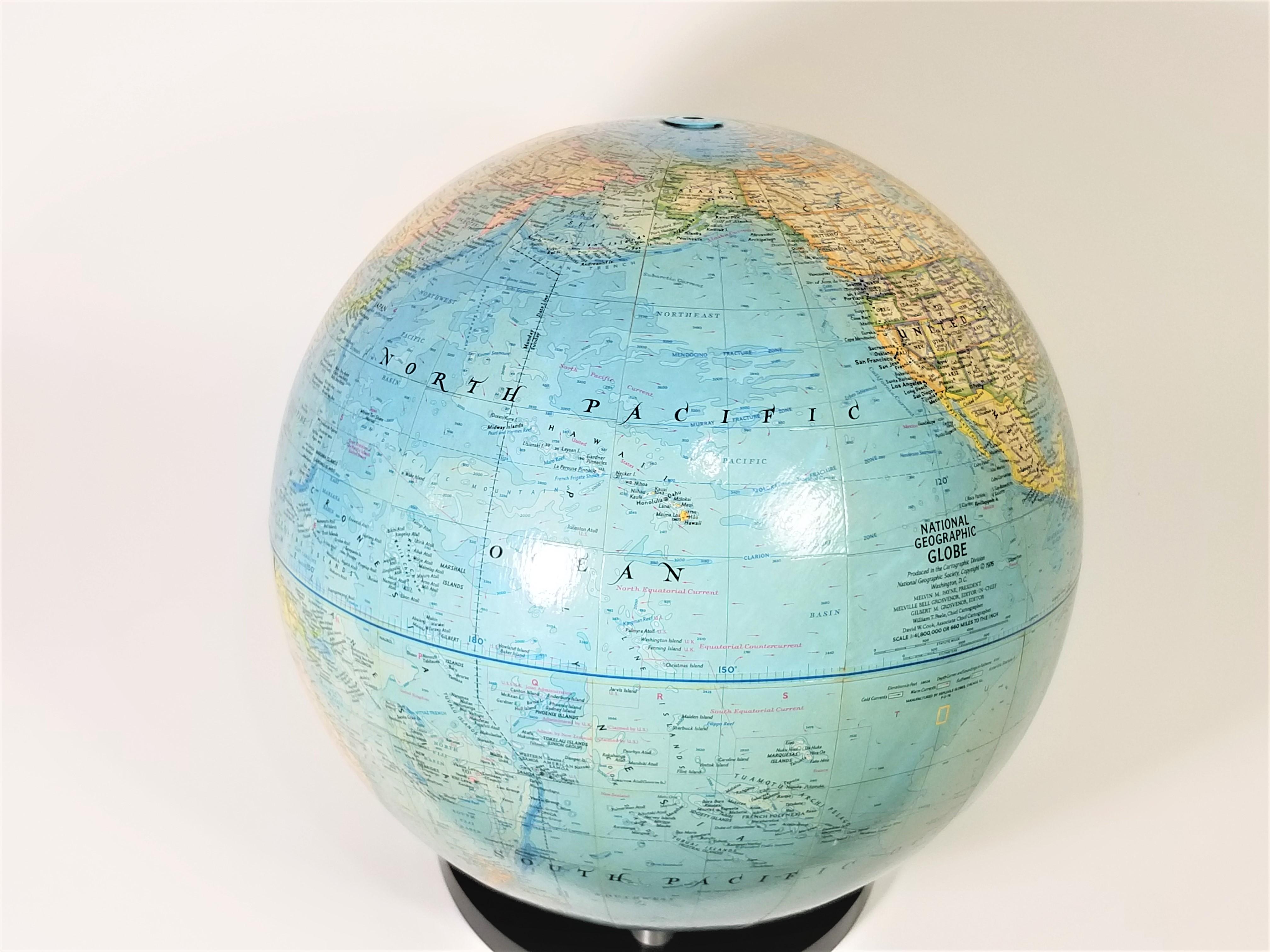 Globe 1976 National Geographic World Globe 5
