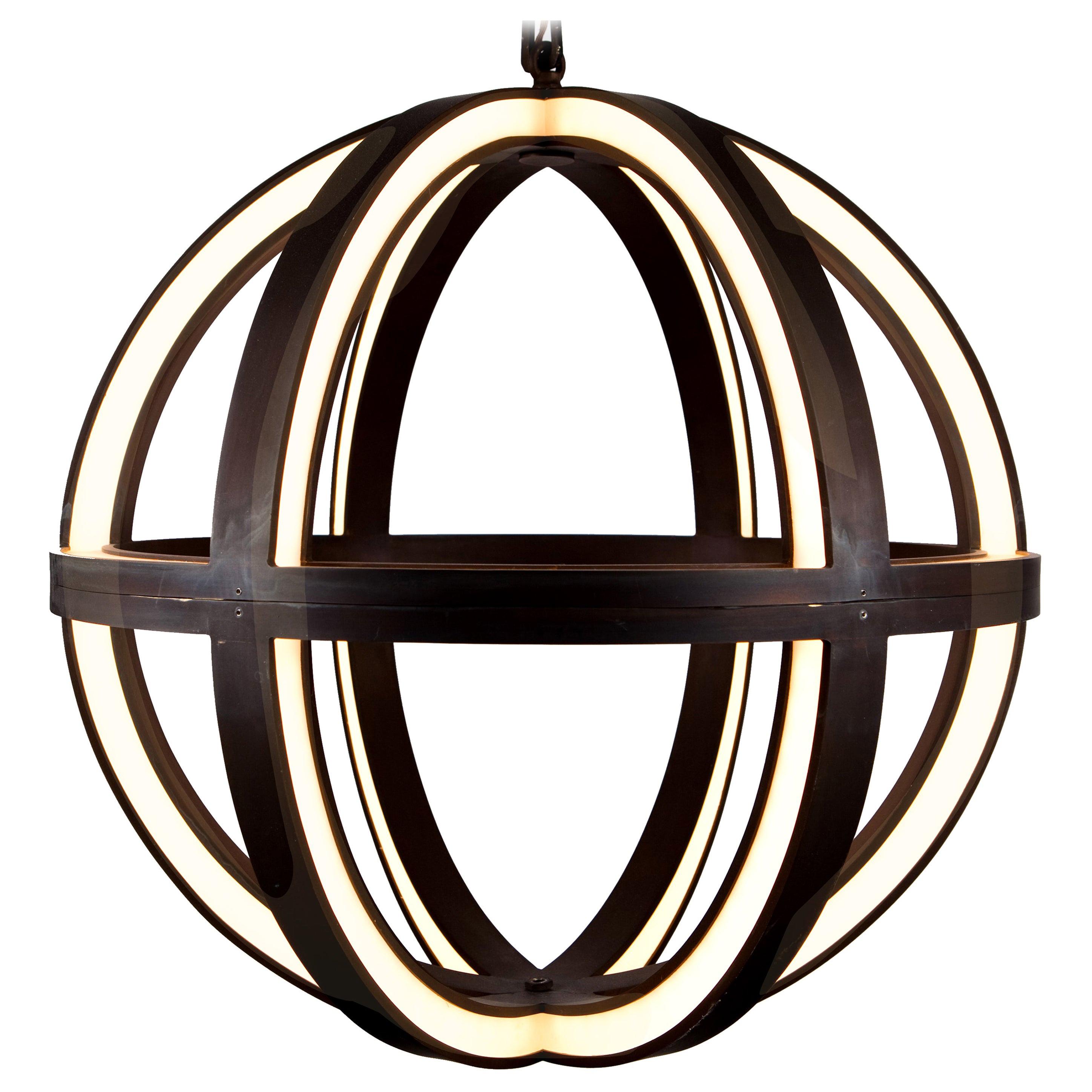 Globe Big, lampe à suspension lumineuse créée par Atelier Boucquet en vente