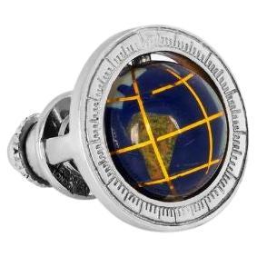 Globe Cage Pin in Sterling Silver For Sale