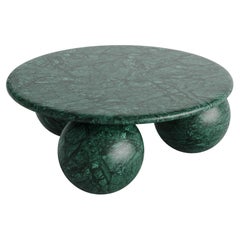 Centre de table Globe en marbre vert forêt italien