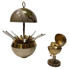 Retro Globe Cigarette Dispenser with Globe Lighter, 1950s