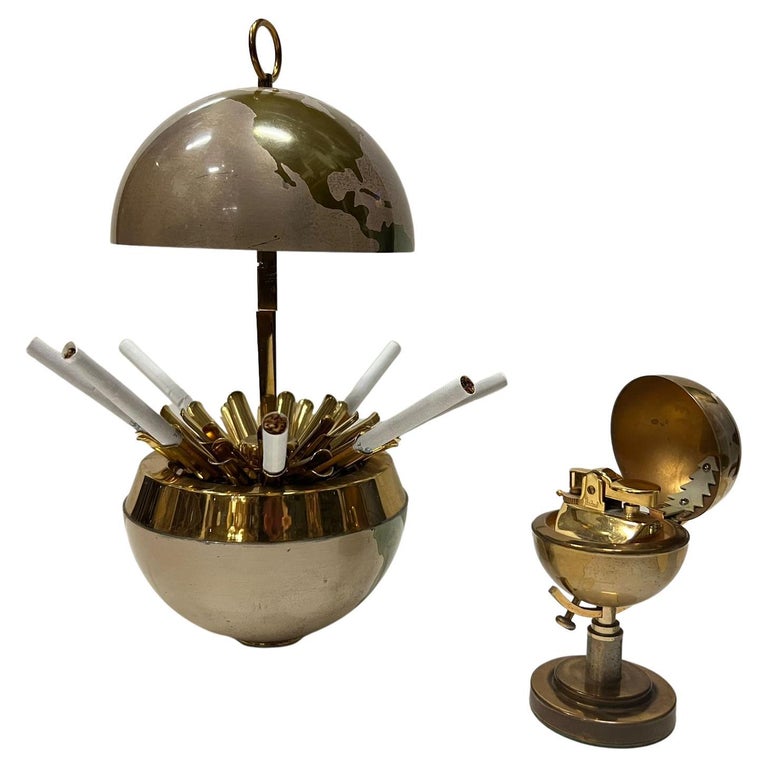 Globe cigarette dispenser with globe lighter 1950s For Sale at 1stDibs