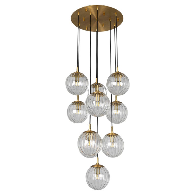 Globe Cluster Chandelier For Sale at 1stDibs