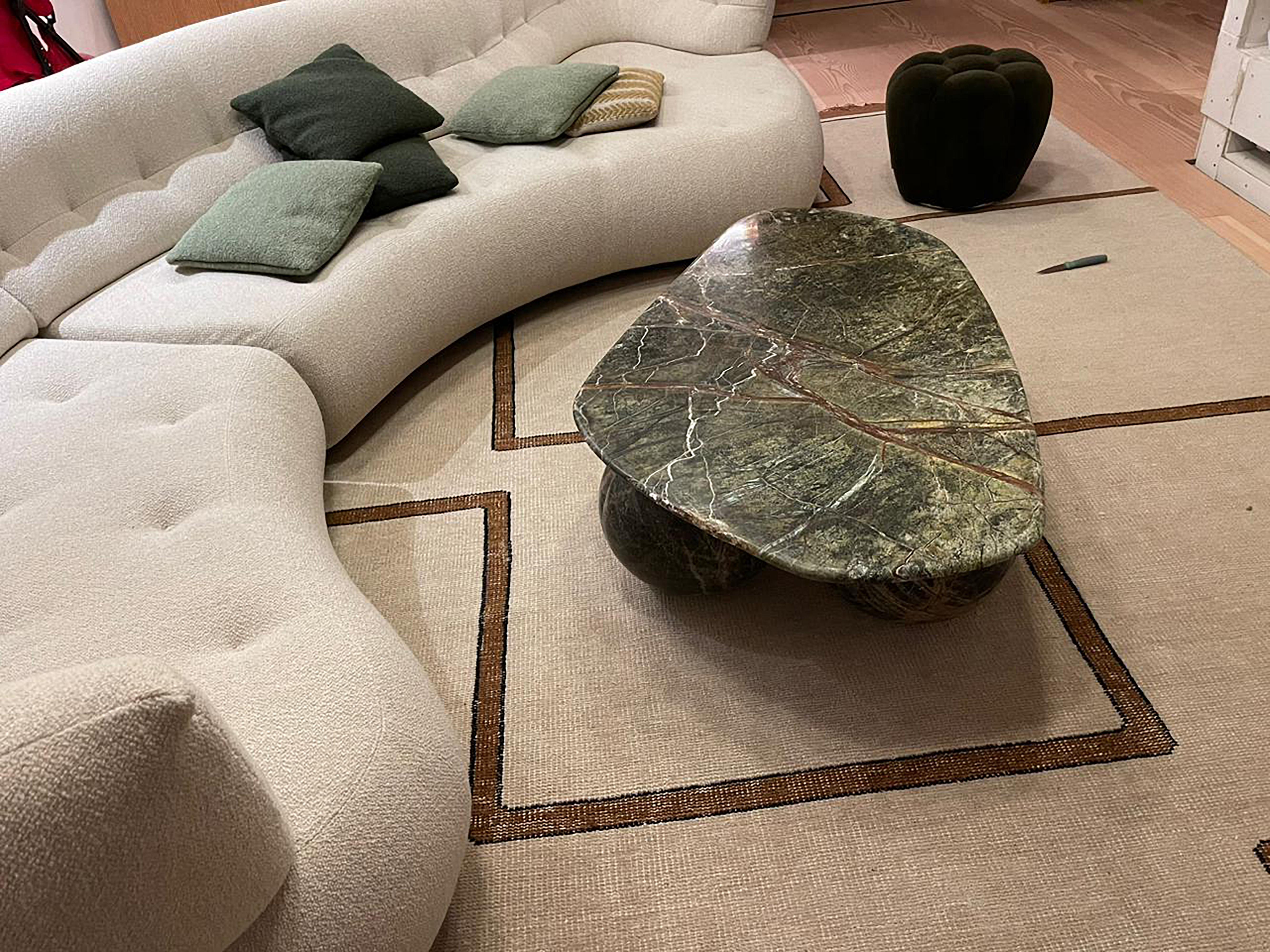 Marbre Table basse Globe en marbre Brown Rainforest en vente