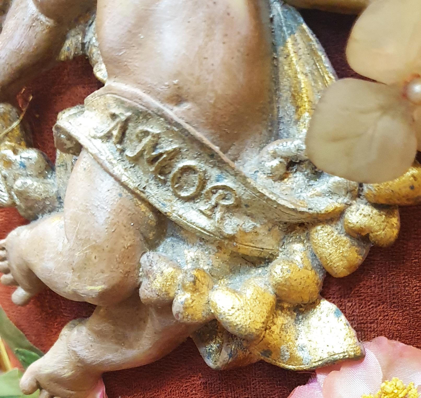 Women's or Men's Globe De Mariée, Marriage Crystal Dome 1880s with Love Angel