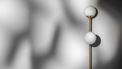 Globe Dual Wall Sconce, Brass and Glass, Contemporary Design, Europe by Schwung