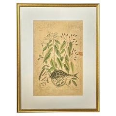 Globe Fish Engraving, 18th Century, Framed, Hand-Colored