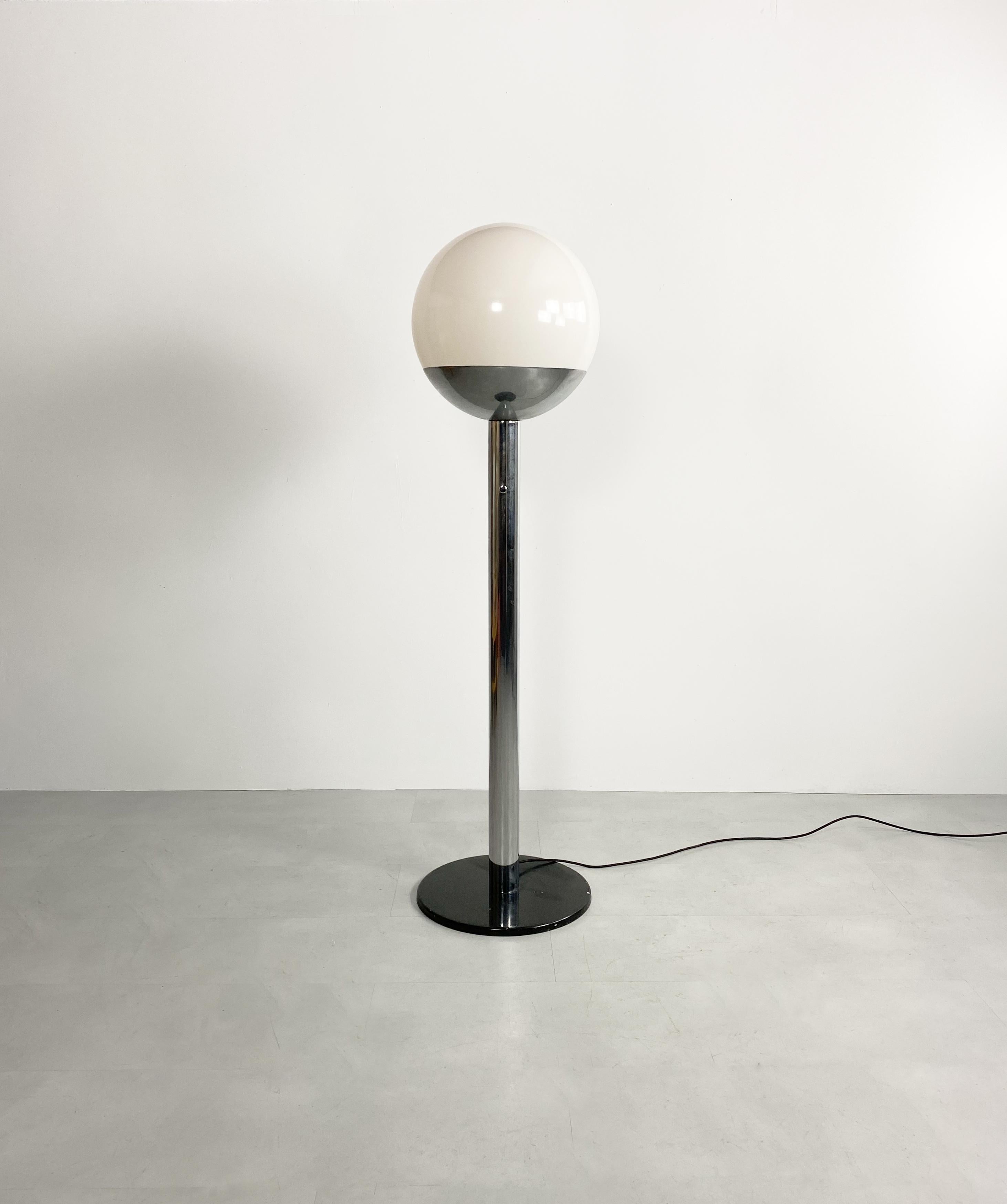Space Age Globe Floor Lamp by Pia Guidetti Crippa for Luci, Italy, c.1970