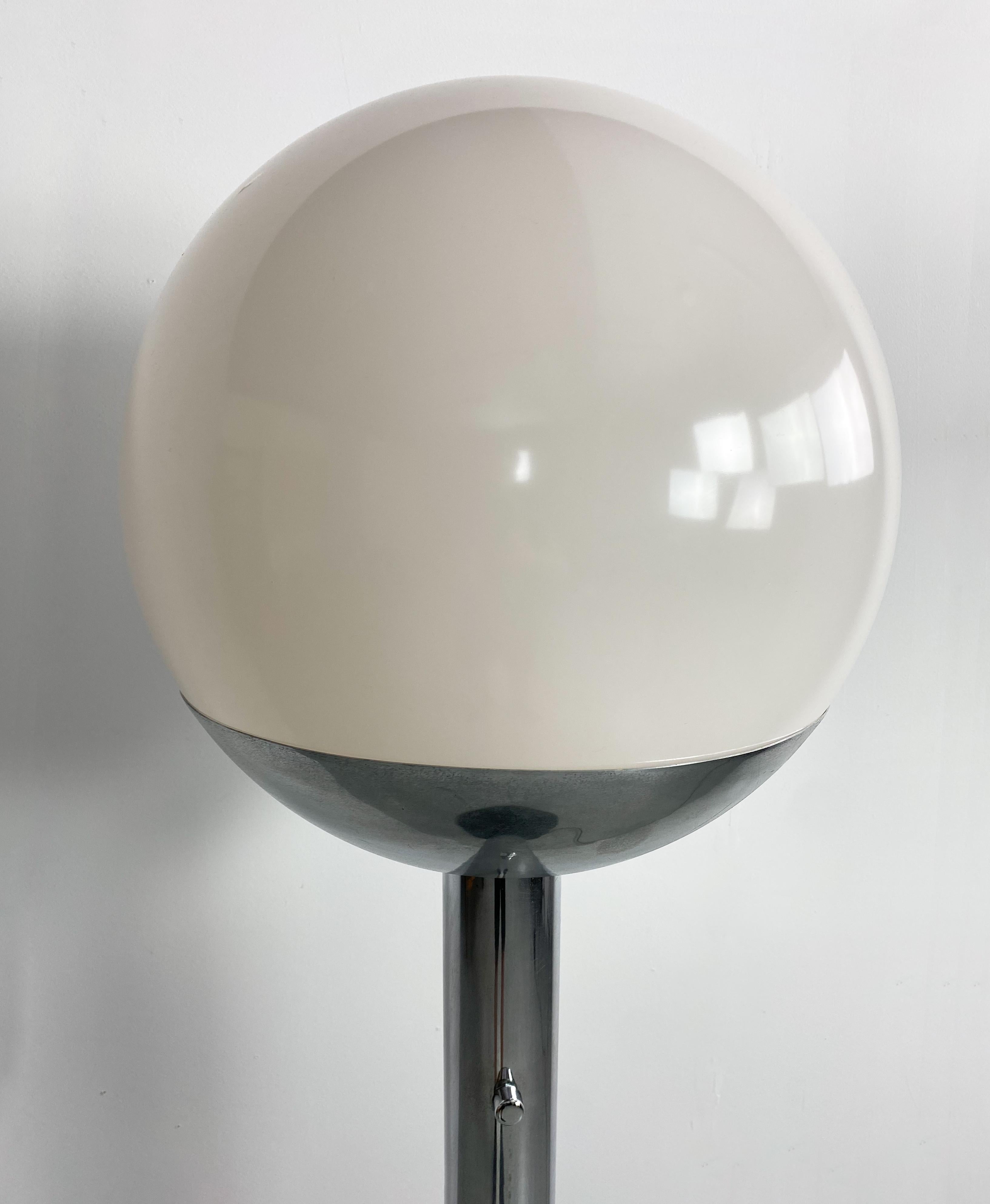 Chrome Globe Floor Lamp by Pia Guidetti Crippa for Luci, Italy, c.1970