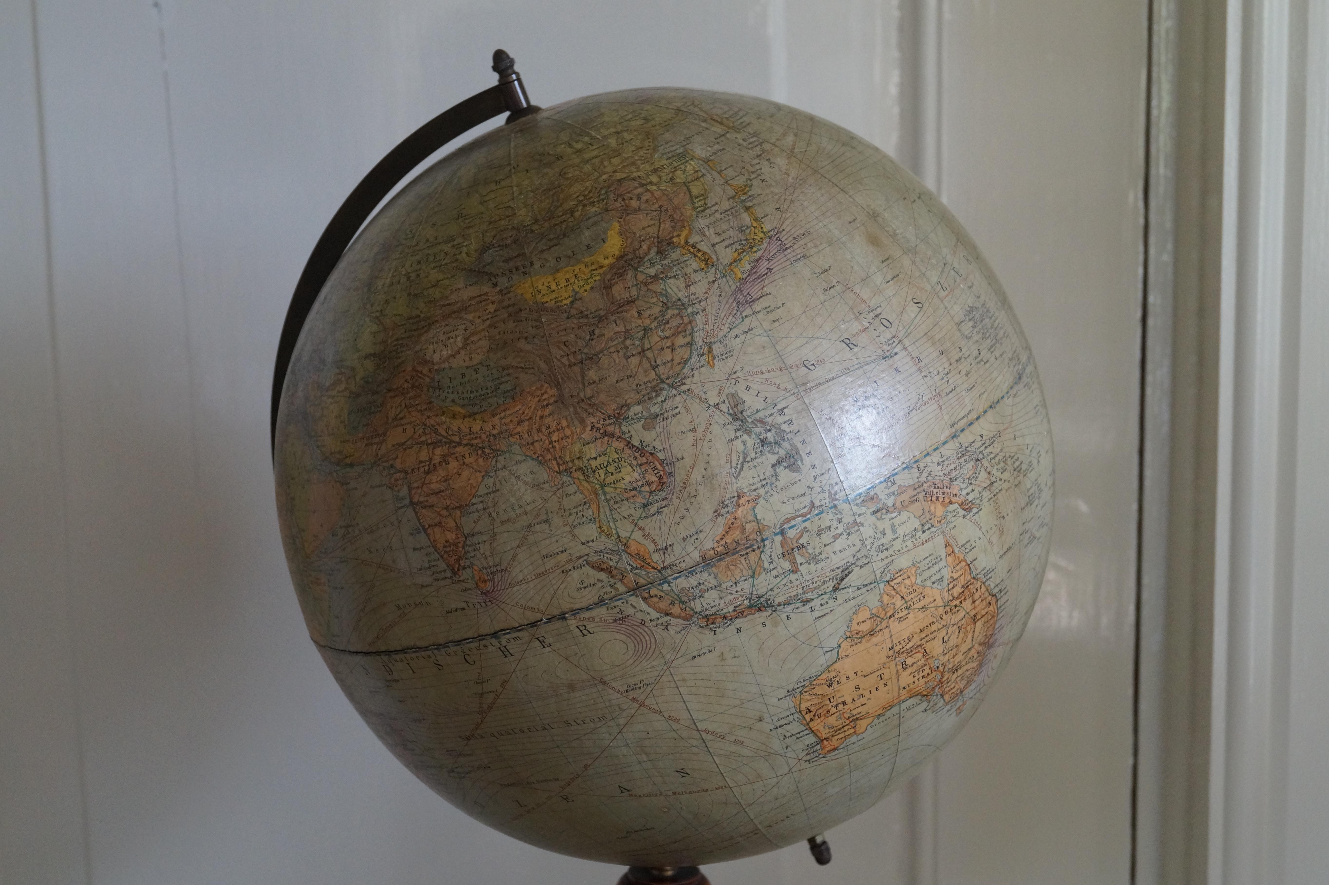 Art Deco Globe from Dietrich Reimers. Germany 1930's For Sale
