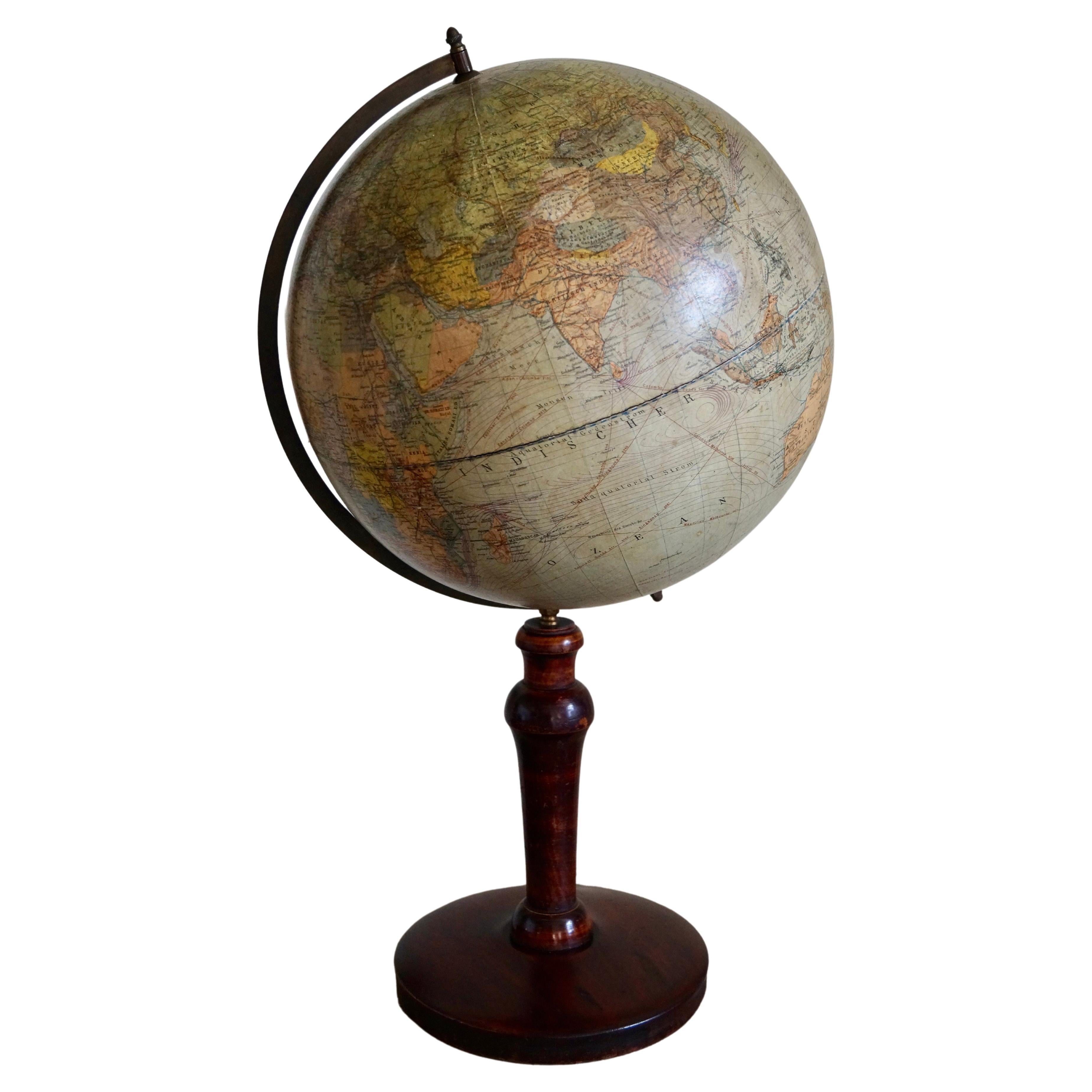 Globe from Dietrich Reimers. Germany 1930's For Sale