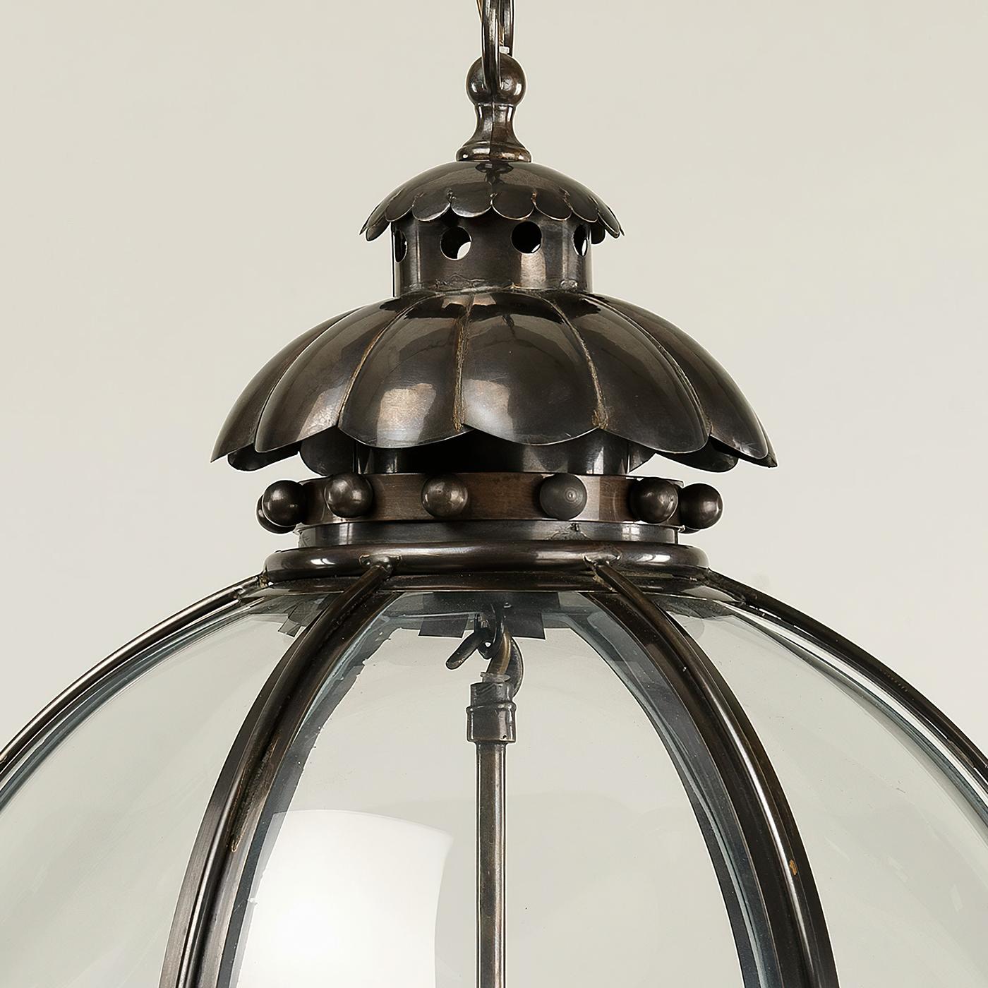 Regency Globe Lantern, Bronze Finish, Small For Sale