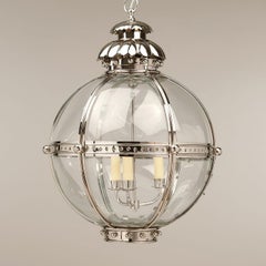 Globe Lantern, Nickel Finish, Large