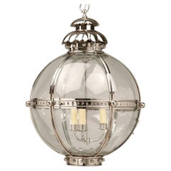 Globe Lantern, Nickel Finish, Large