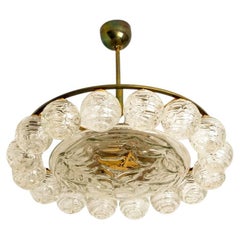 Globe Lights Wave Glass Chandelier by Doria Leuchten, 1965