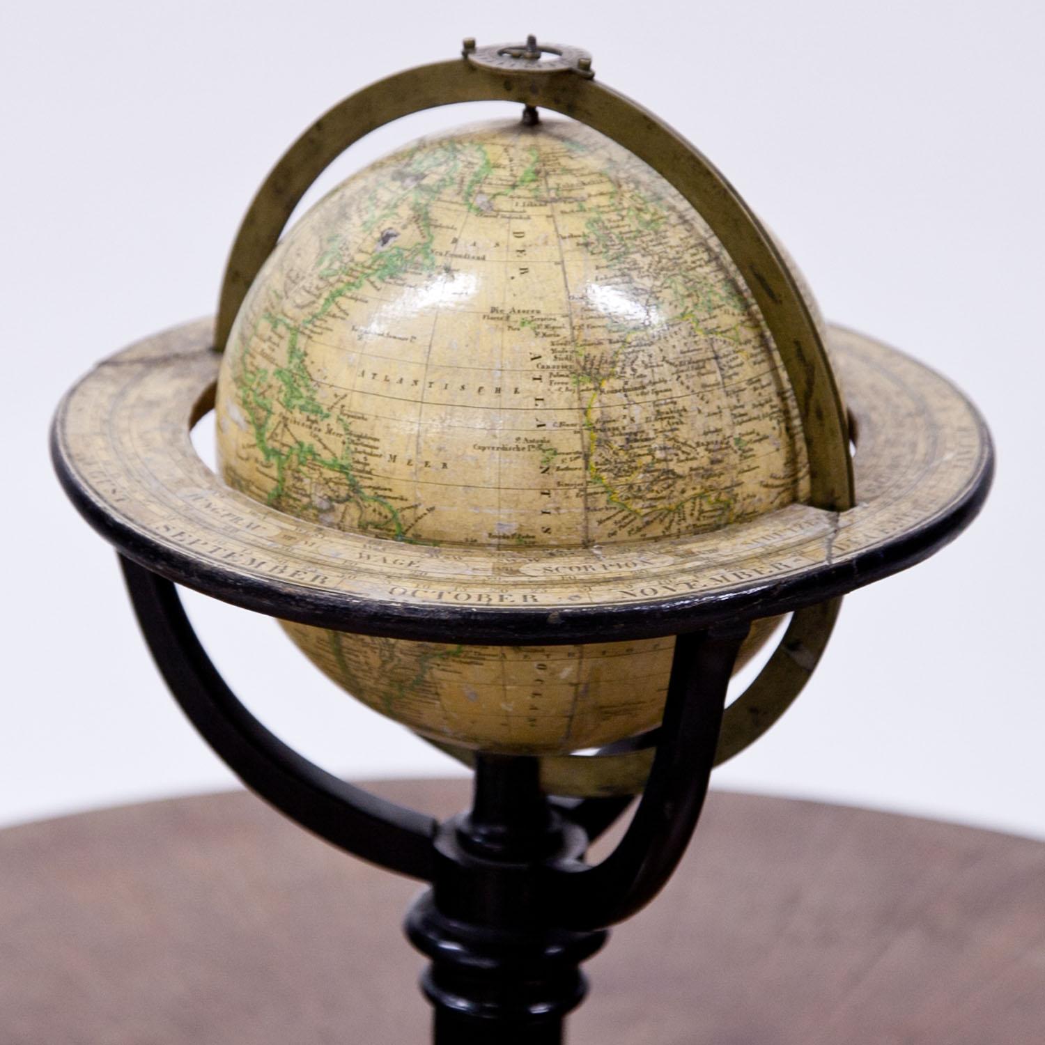 Mid-19th Century Globe of the Earth, Weimar, 1843