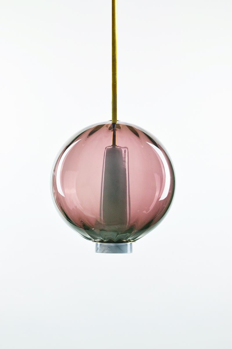 Brass Globe Pendant by Atelier George For Sale