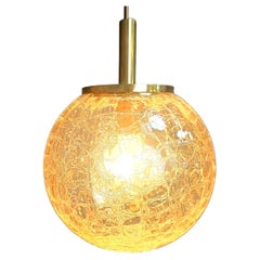 Lampada a sospensione Globe di Glashutte Limburg, anni '60