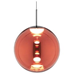 Lampe à suspension globe en cuivre