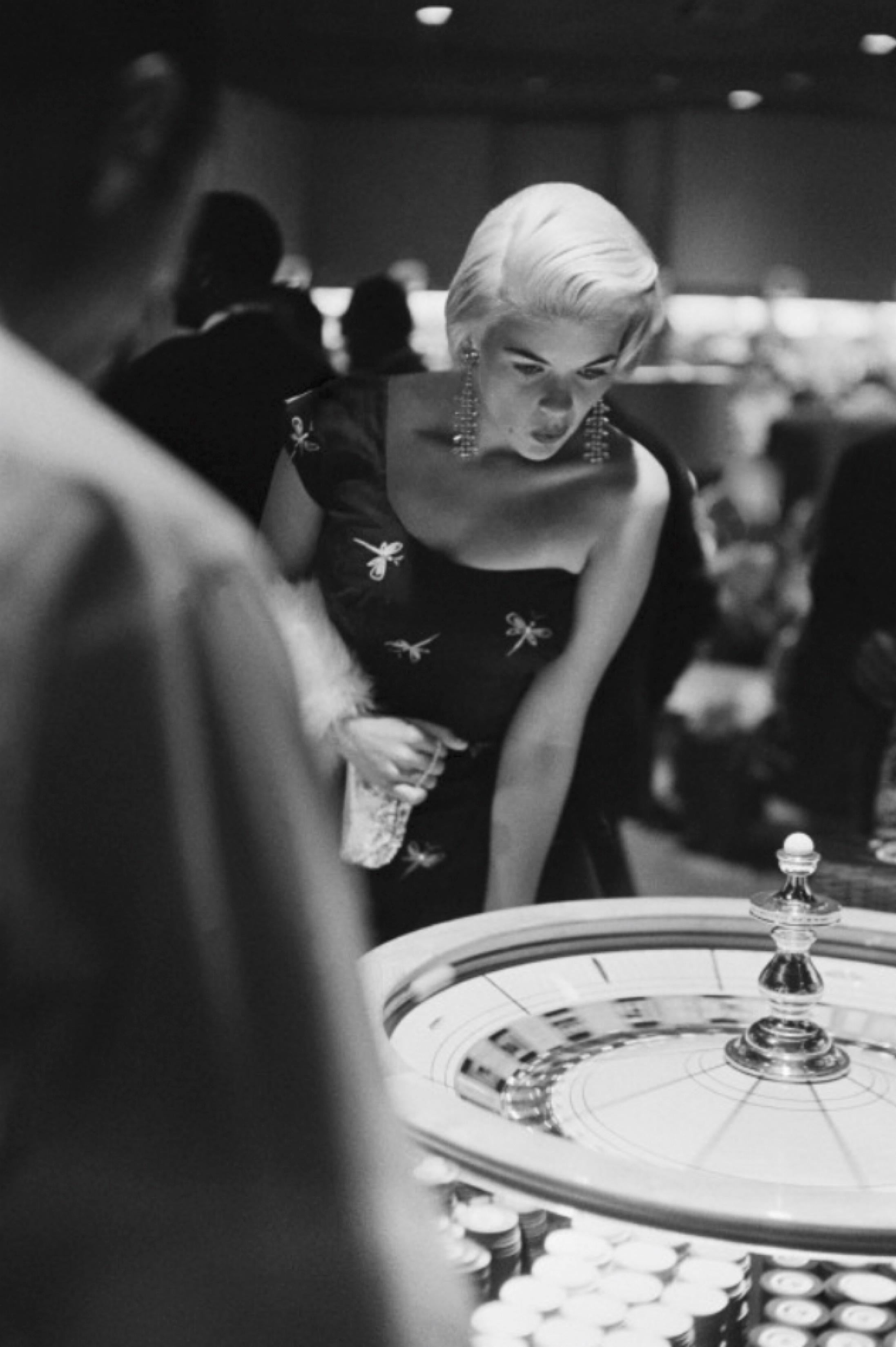 Globe Photo Archives Black and White Photograph - Jayne Mansfield Casino -  Oversize Limited Print 