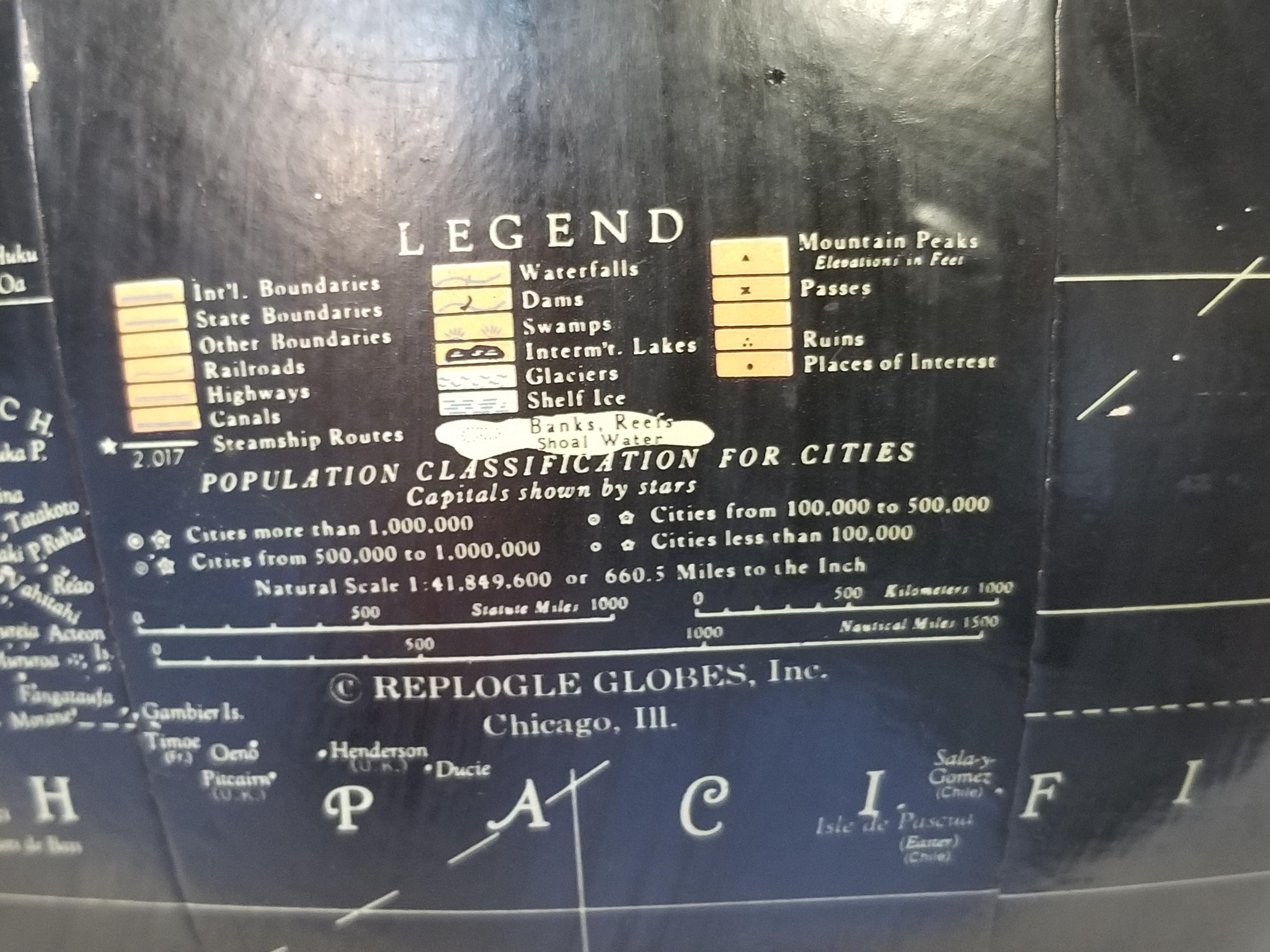 Globe Replogle Midcentury Black with Chrome Base 11