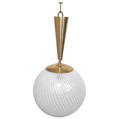 Globe "Reticello" Attributed to Carlo Scarpa for Venini, 1950s