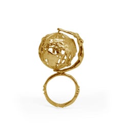 Globe Ring in 18K Gold by Ayaka Nishi