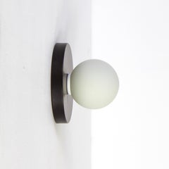 Globe Sconce by Research.Lighting, Black, 3in Glass Globe, In Stock