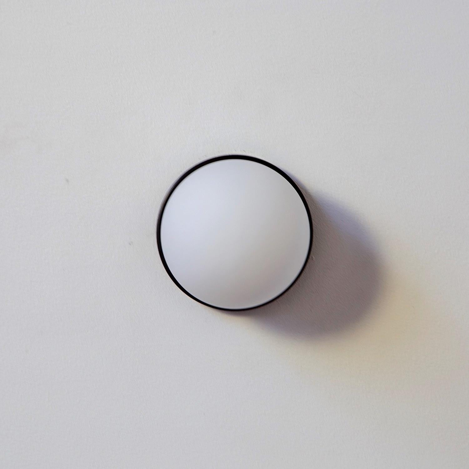 Globe Sconce by Research.Lighting, Black, 5in Glass Globe, Made to Order For Sale 1