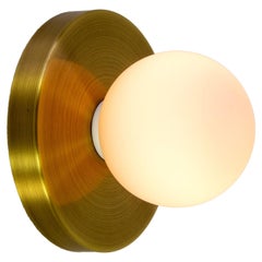 Globe Sconce by Research.Lighting, Brushed Brass, In Stock