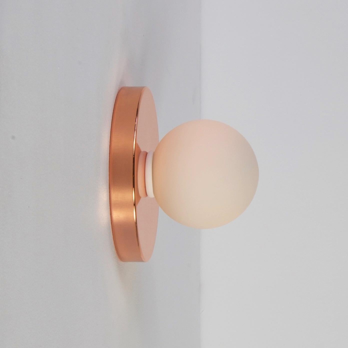 American Globe Sconce by Research.Lighting, Copper, In Stock For Sale