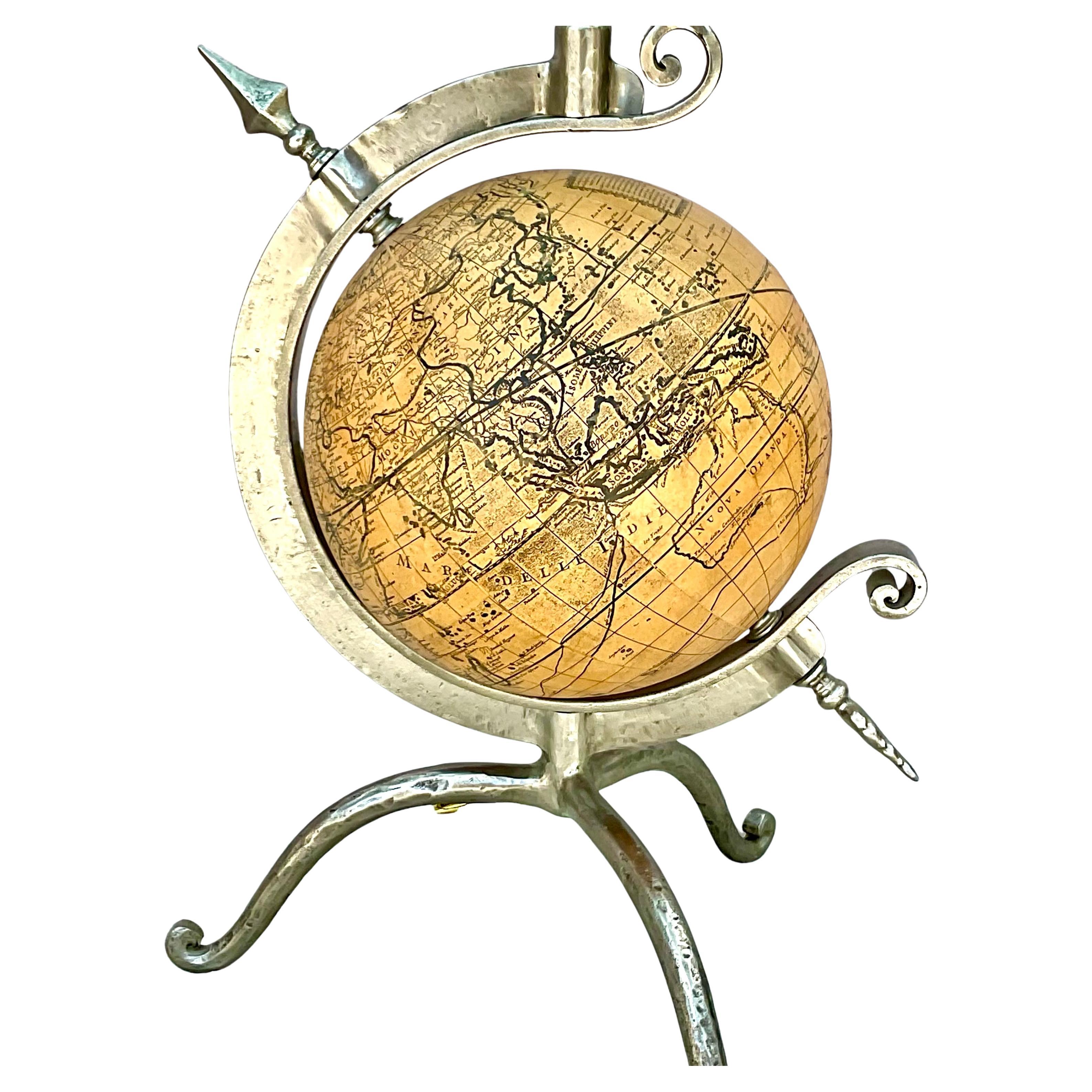 20th Century Globe Side Table, Neoclassical Style For Sale