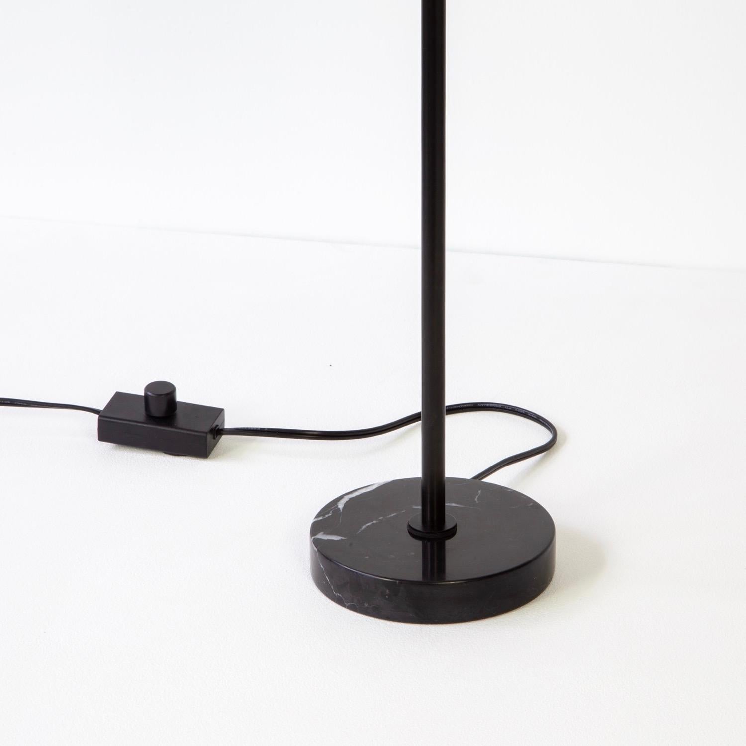 Contemporary Globe Table Lamp by Research.Lighting, Black, Marble Base, LED, Dimmable For Sale