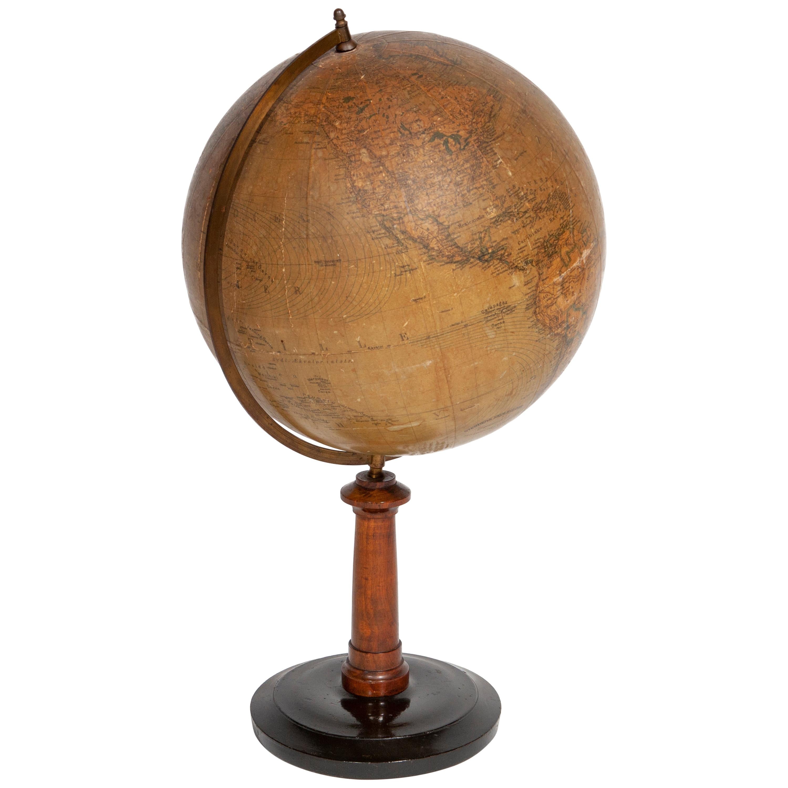 Table Globe Terrestrial Suédoise