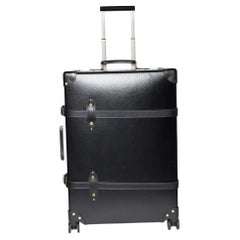 Globe-Trotter Black Fiber Board and Leather Centenary Luggage