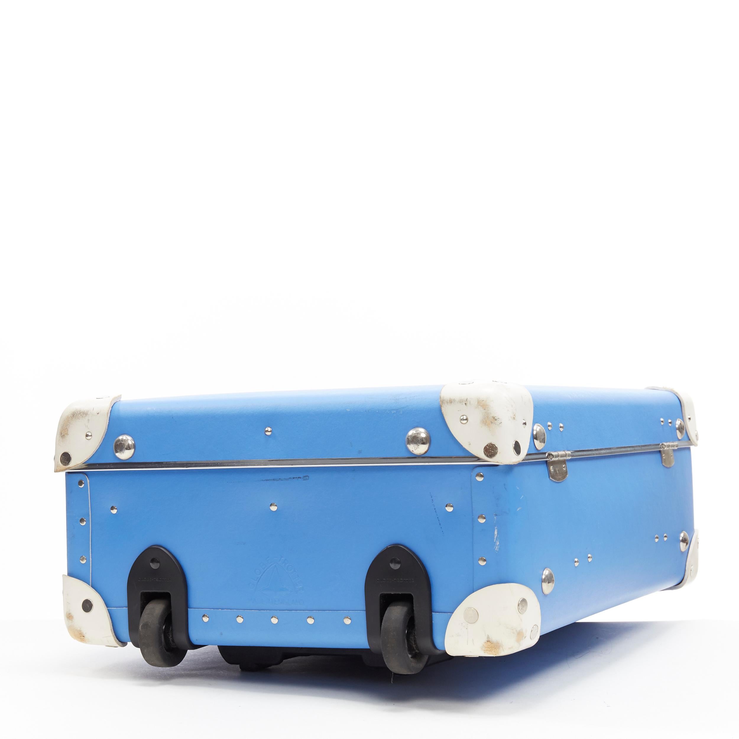 Women's or Men's GLOBE TROTTER Original Carry-On Light Blue white two wheel 19