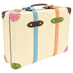 Globe-Trotter X Golf le Fleur* Centenary 20” suitcase, Cream, Pink, Green, UK.