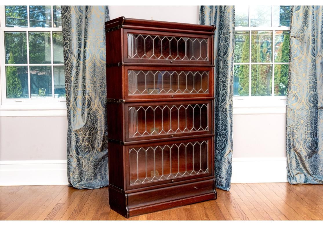 Globe Wernicke 4 Stack Barrister Sektional Bücherregal mit Bleiglas Türen #3 im Angebot 2